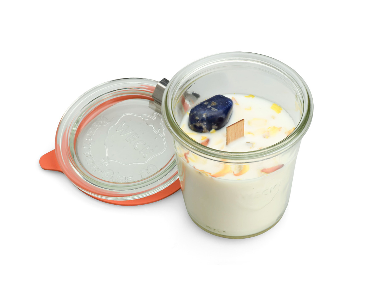 Aromakerze Petigrain Sodalith