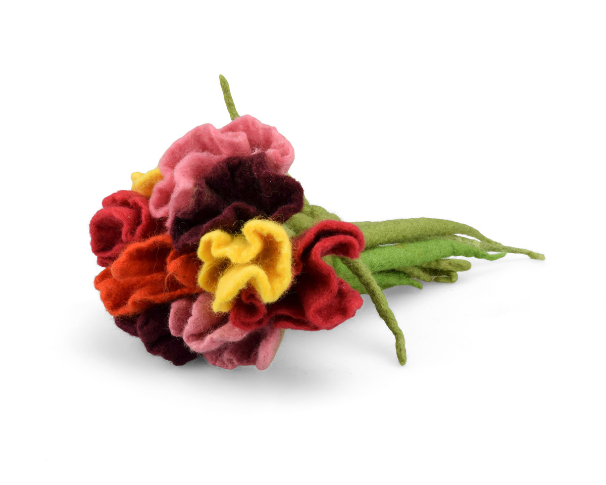 Filz Blumenstrauß bunt