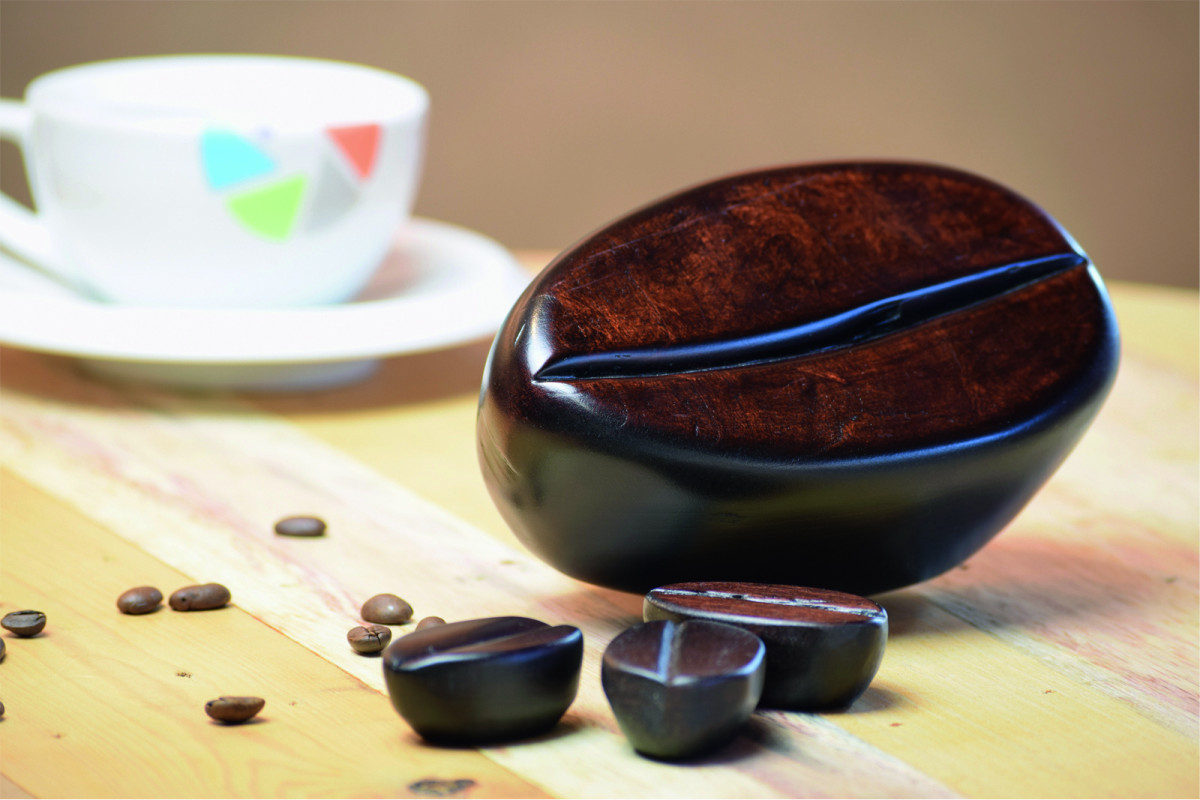 Deko Holz-Kaffeebohne