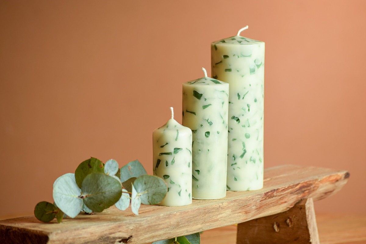 Koriandoli Kerze „grün"