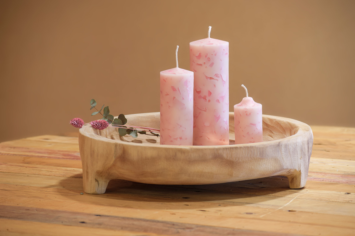 Koriandoli Kerze „rosa"