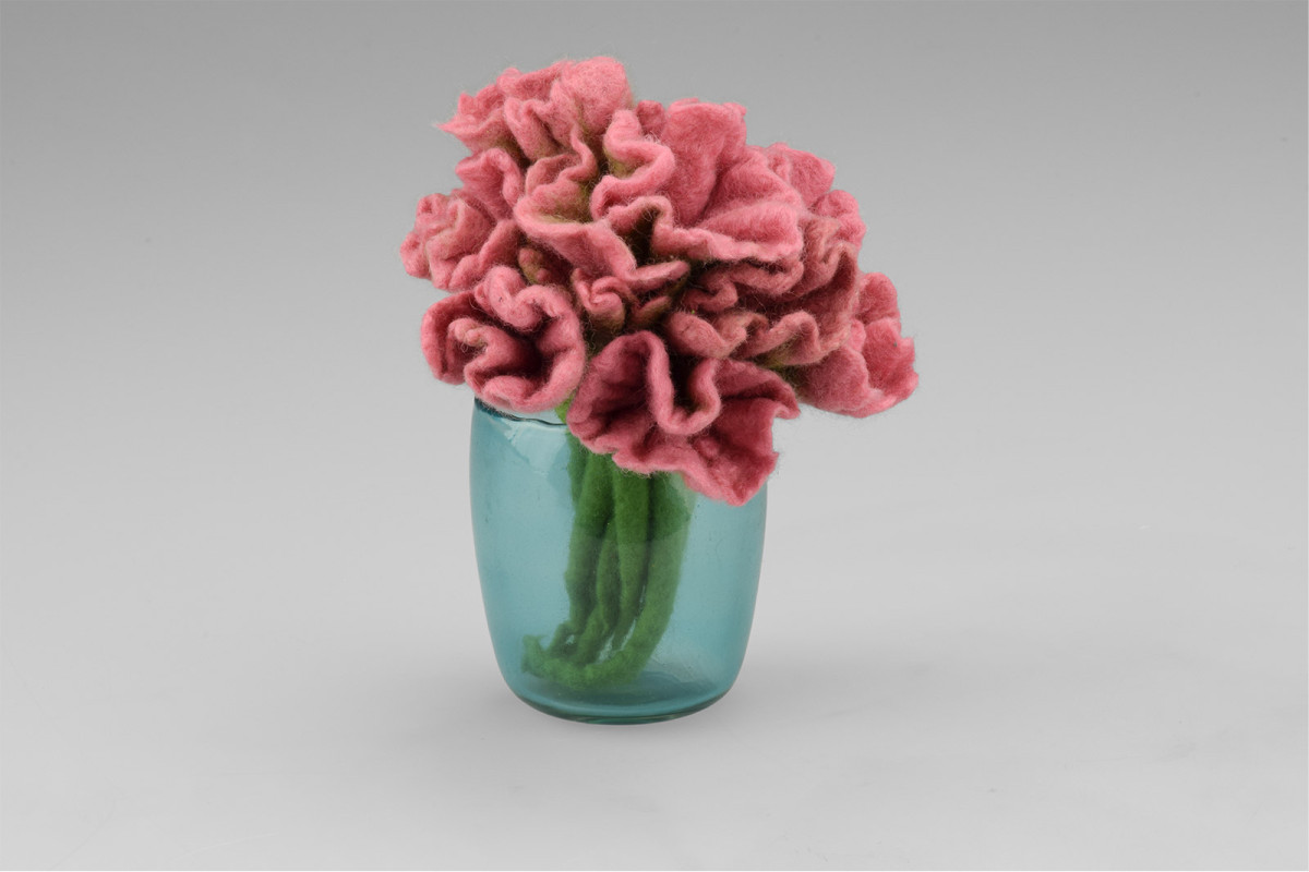 Filz Blumenstrauß rosa